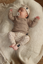 Newbornset - Flower rib beige