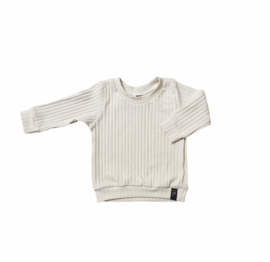 Sweater - Brede rib naturel beige