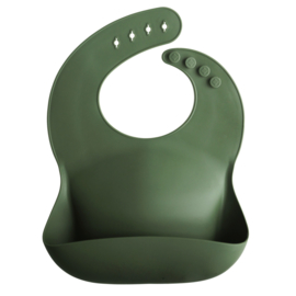 Mushie Silicone bib - Forrest green