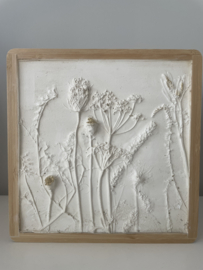 Botanical plastered flowers one of a kind