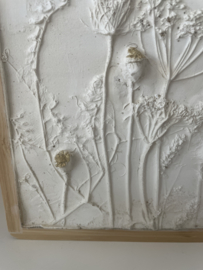 Botanical plastered flowers one of a kind