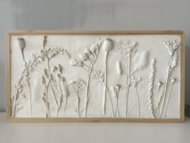 Botanical plaster art one of a kind