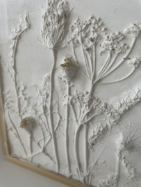 Botanical plastered flowers one of a kind