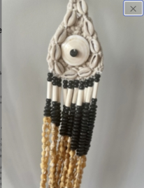 African necklace with beads and shells