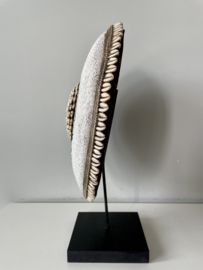 Limted edition black white beaded shield Africa