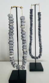 Grey bone beads necklace in Africa