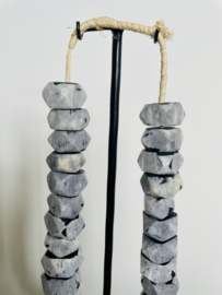 Grey bone beads necklace in Africa