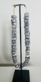 Grey bone beads necklace in Africa