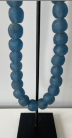 Blue medium size glassbeads necklace Cameroon