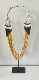 African necklace with beads and shells