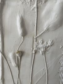 Botanical plaster art one of a kind