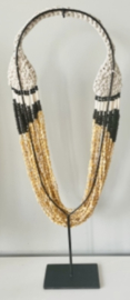 African necklace with beads and shells