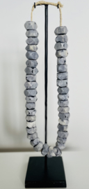 Grey bone beads necklace in Africa