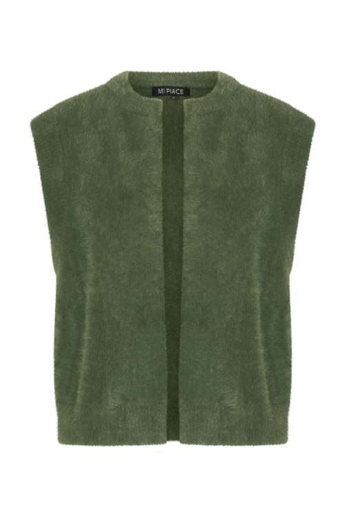MI PIACE VEST HAIRY MOUWLOOS DEEP DEPTH(NAVY)