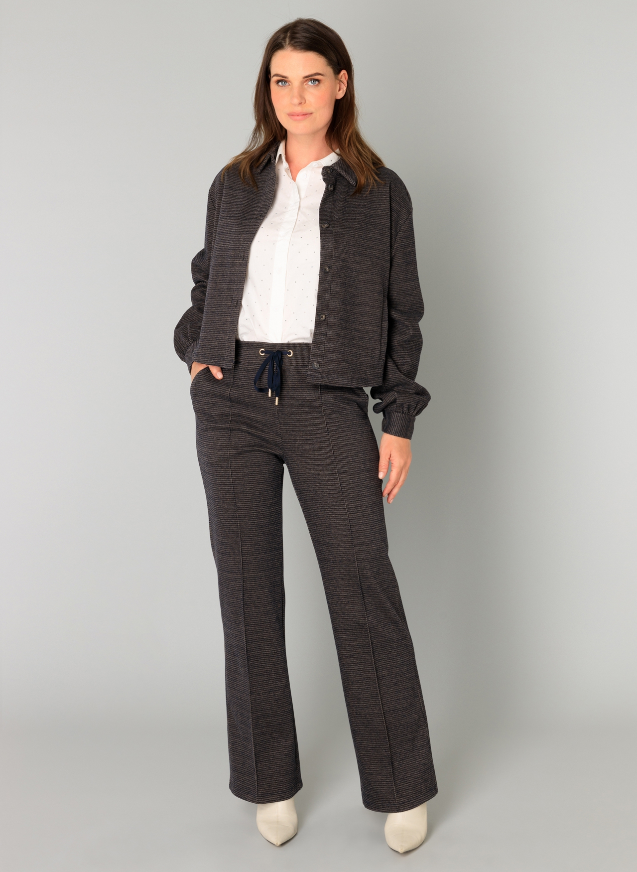 YEST NALYLA PRE HERFST BROEK 5699 DARK NAVY/MELANGE