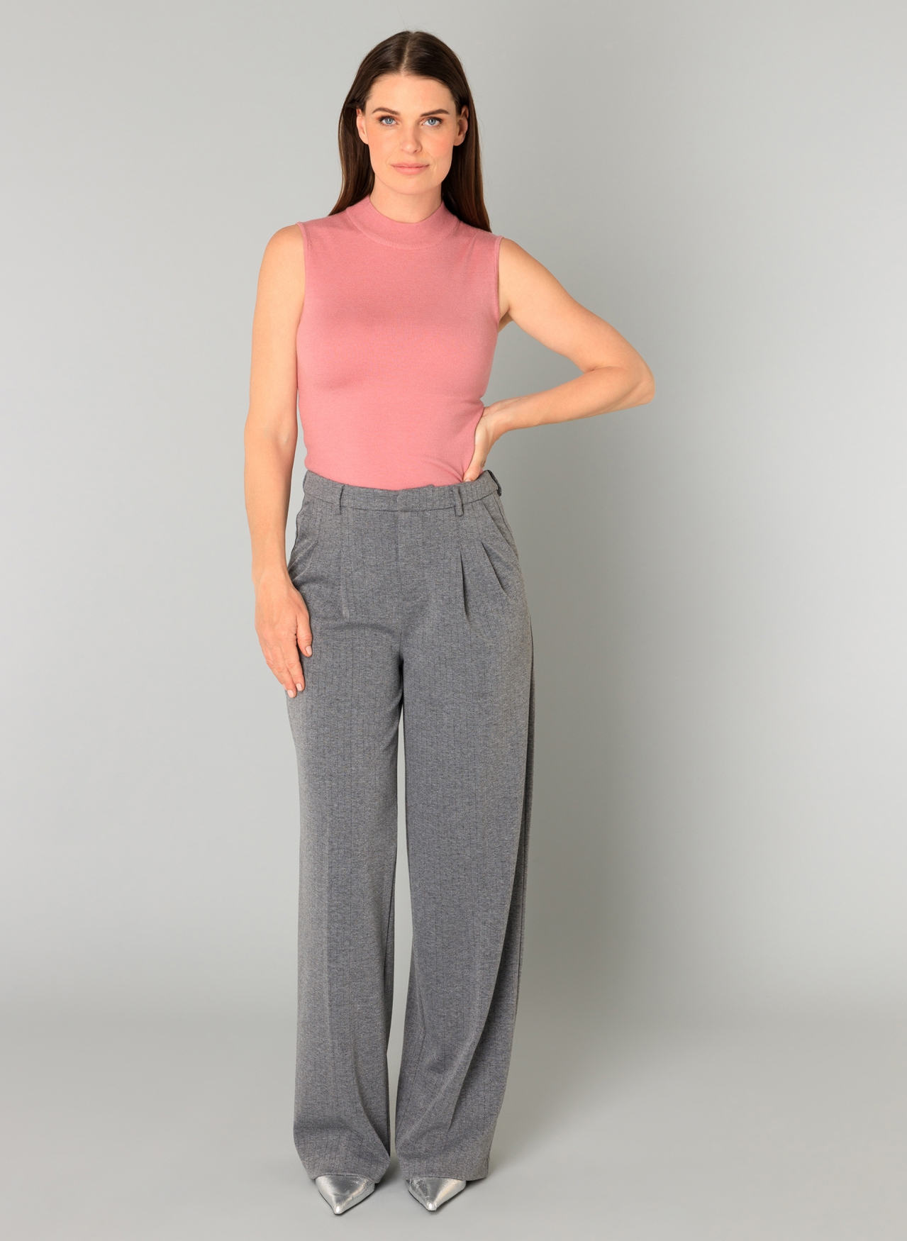 YEST BOBBY TOP DARK ROSE KNITWEAR