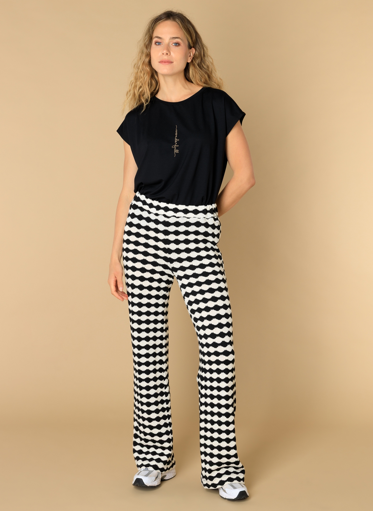 IVY BEAU PRE HERFST EMILIA BROEK BLACK/MULTI-COLOUR