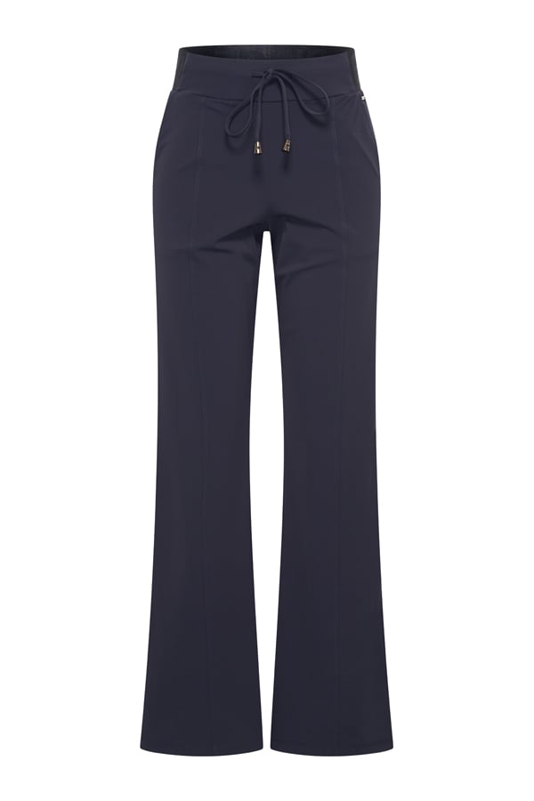 MI PIACE BROEK STRAIGT LOGO DARK BLUE TRV