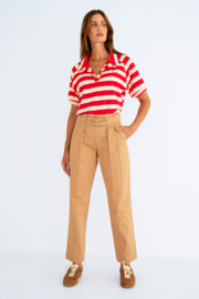 MAICAZZ SINCA POLO OFFWHITE RED(sale kan niet retour)