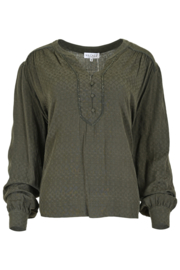MAICAZZ KIRMA BLOUSE ARMY(SALE KAN NIET RETOUR)(WACHT OP MIJN BEVESTIGINGSMAIL IVM DE VOORRAAD)