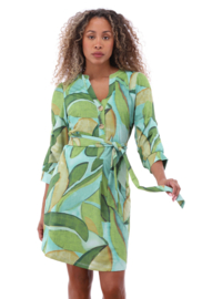 K-DESIGN A336/P951 JURK GROEN MET DESIGN(sale 30% kan niet retour)