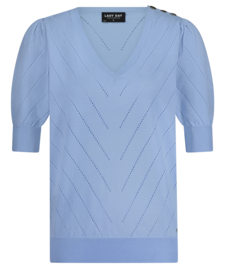 LADY DAY LYNDA TOP SKY KNITWEAR(sale kan niet retour)