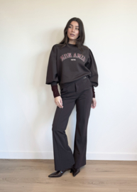 LADY DAY MON AMIE SWEATER DARK BROWN/WINE