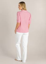 IVY BEAU GAJA BLOUSE STONE RED/WHITE