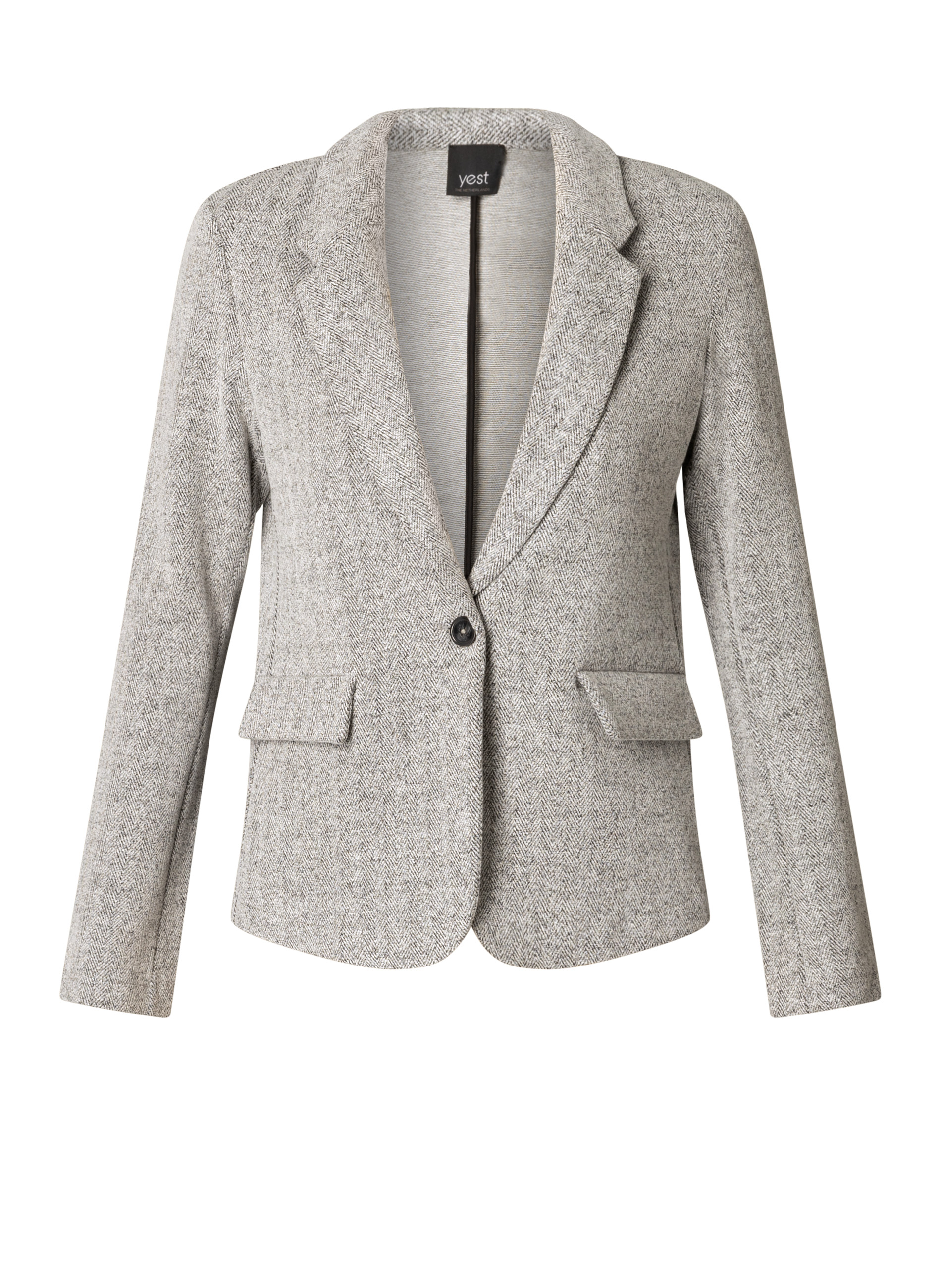 YEST BERTA BLAZER SILVER GREY/MELANGE