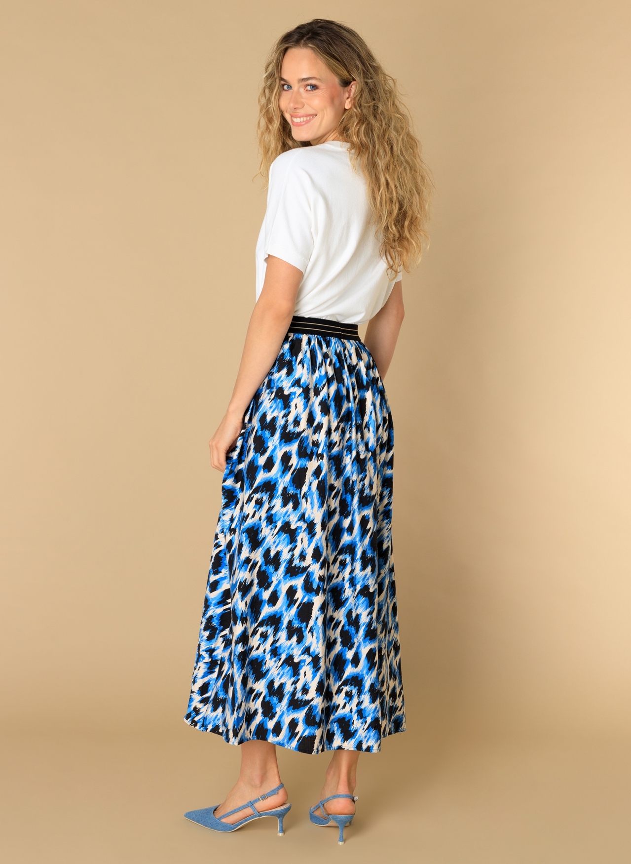 IVY BEAU PRE HERFST ELINOR ROK BRILLIANT BLUE/MULTI