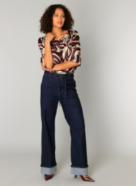 YEST CLARA BLOUSE/TOP DARK BORDEAU/MULTI