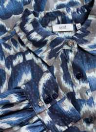 YEST USSIA BLOUSE WARM GREY/MULTI COLO