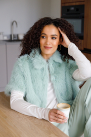 IVY BEAU KAYA BODYWARMER SMOKED GREEN