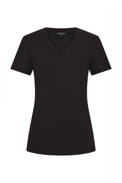 MI PIACE TOP V-HALS BLACK TRV