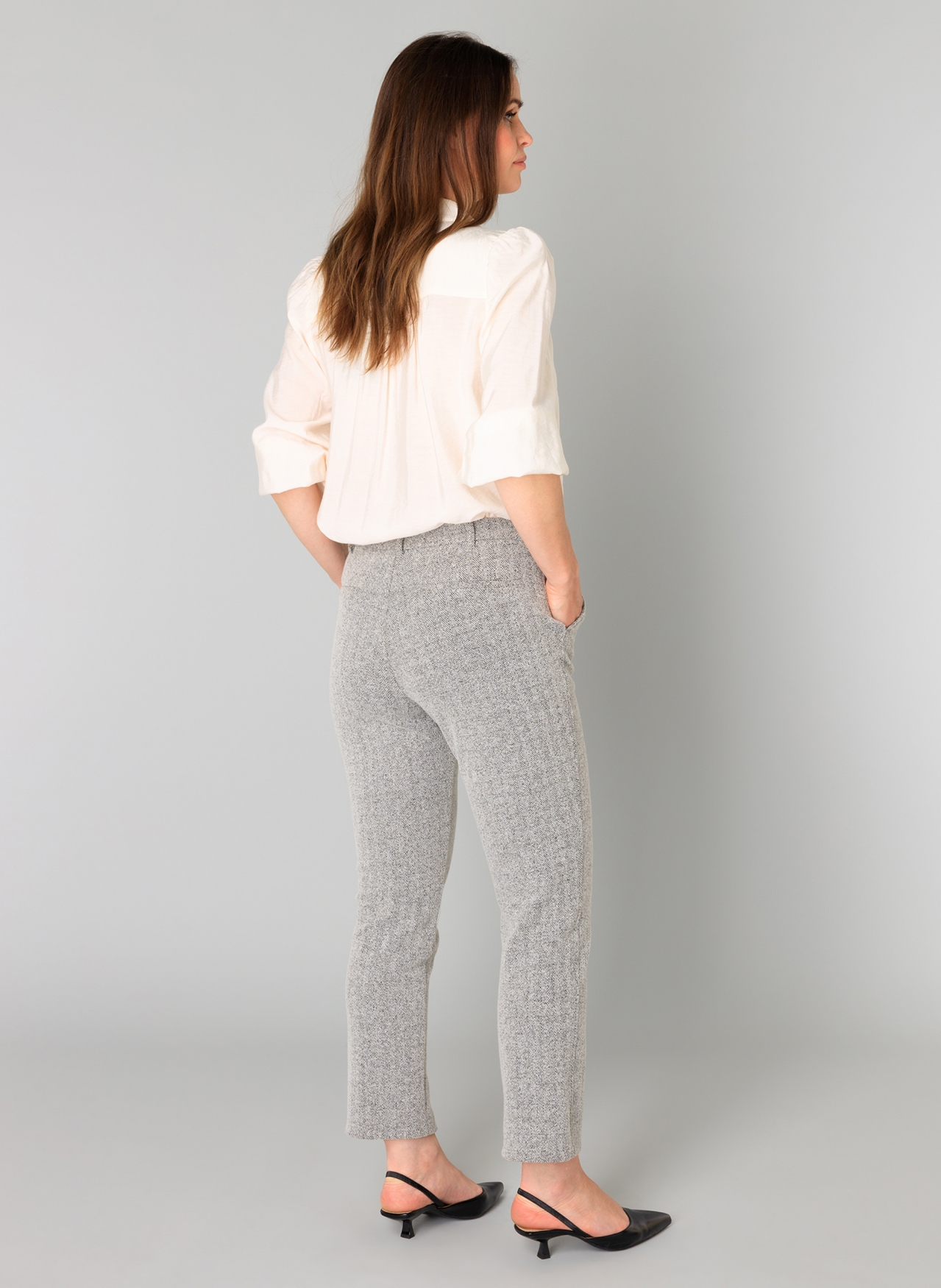 YEST BERTILLE BROEK SILVER GREY/MELANGE