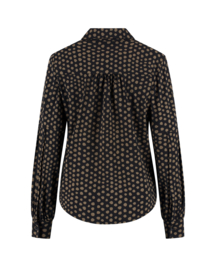 LADY DAY STERRE BLOUSE TRUFFLE/BLACK TRV