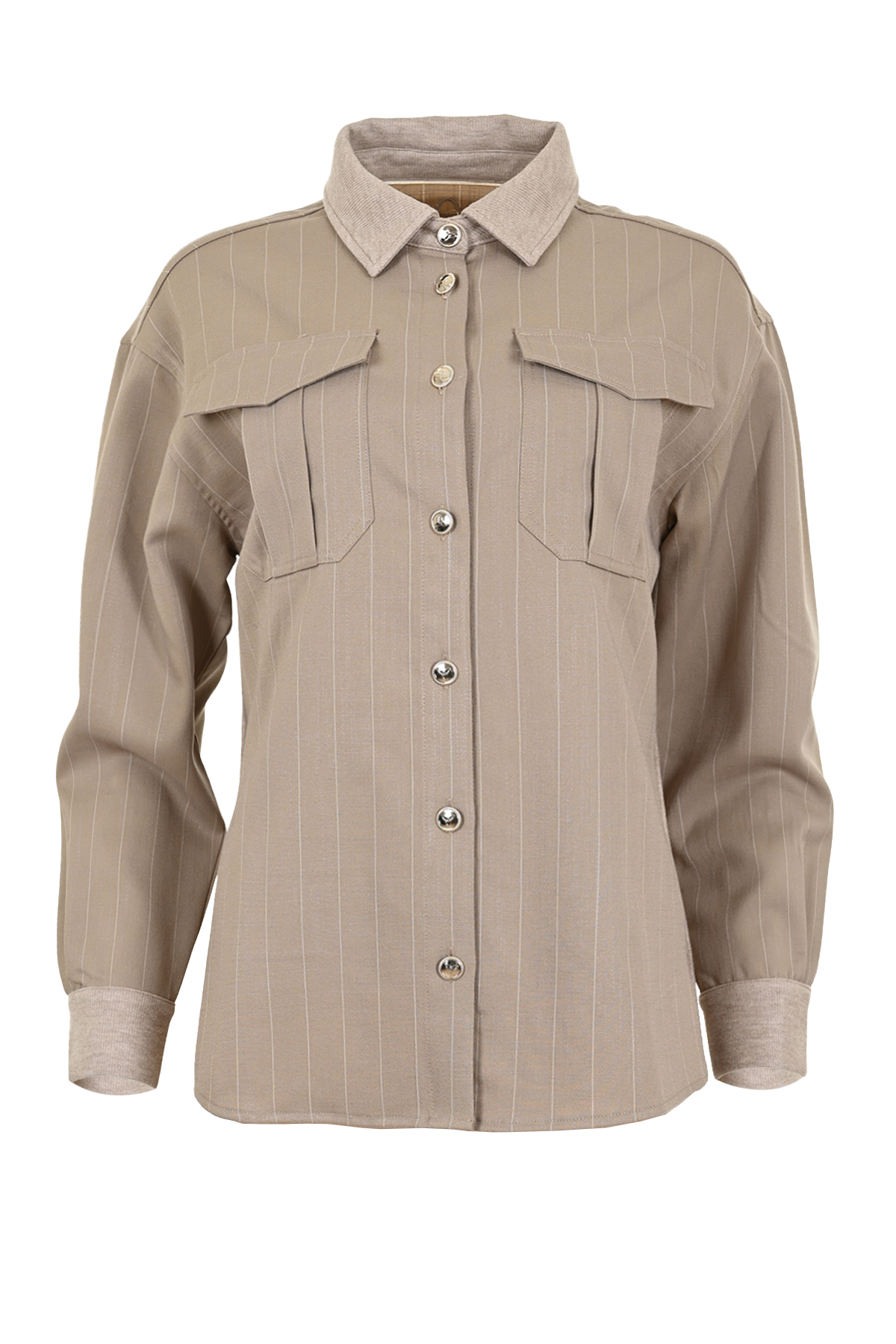 ZIZO PURE-JACKET PINSTRIPE DARK SAND