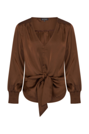 MI PIACE TOP KNOTTED SATIN CHESTNUT