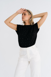MAICAZZ NANA SHIRT BLACK/SILVER(sale kan niet retour)