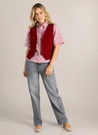 IVY BEAU GIVENNY GILET DARK RED