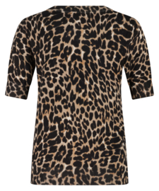 LADY DAY SAGE TOP LEOPARD PRINT