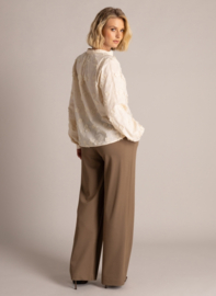 YEST RAYA ESSENTIAL BLOUSE BEIGE CREAM