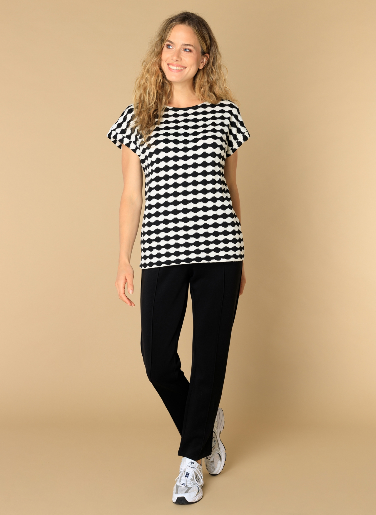 IVY BEAU PRE HERFST ESMEE TOP BLACK/MULTI-COLOUR