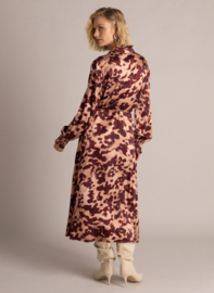 YEST SOLENNE JURK WINE RED/MULTI COLOR