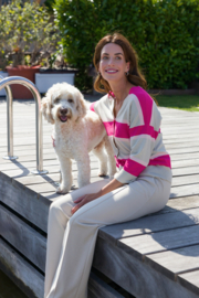 IVY BEAU NICKI VEST STREEP BONBON/MULTI COLOR/PINK(sale kan niet retour)