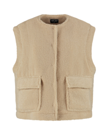 LADY DAY CURLY GILET LIGHT PEPPER