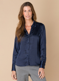 IVY BEAU BRIGITTE BLOUSE (SATIJNGLANS) NIGHT BLUE 2081