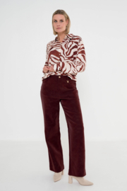 MAICAZZ PYDIA BLOUSE ZEBRA VIBES BORDO