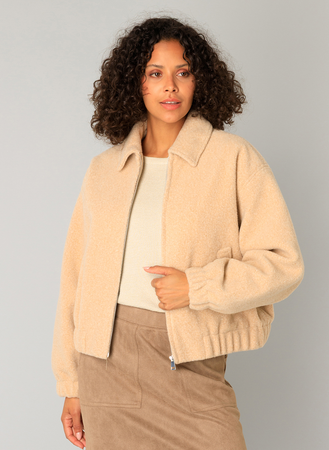 YEST ZEYNEP JACKET SAND/MELANGE 10910 PRE ORDER