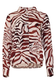 MAICAZZ PYDIA BLOUSE ZEBRA VIBES BORDO